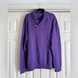 NWT Sean John Purple Shawl Collat Toggle Sweater Size 2X